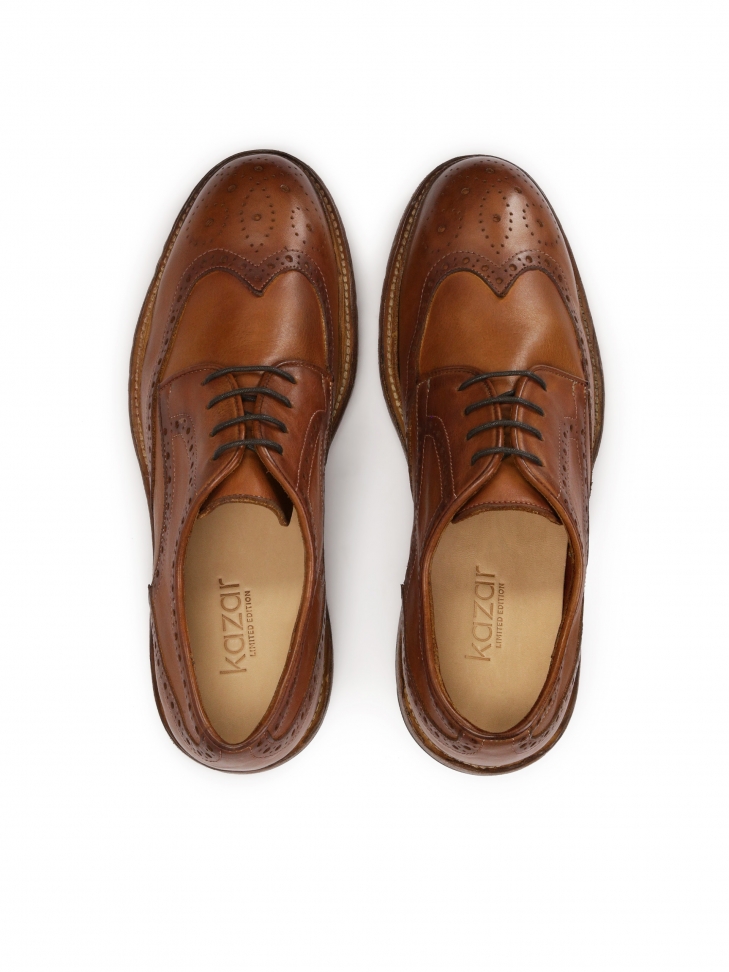 Brązowe półbuty z ażurowym zdobieniem z Limitowanej Kolekcji