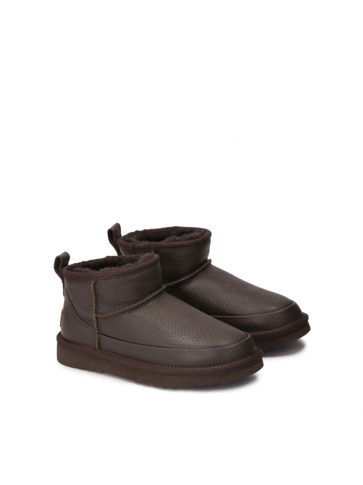 Ocieplane wełną śniegowce ze skóry