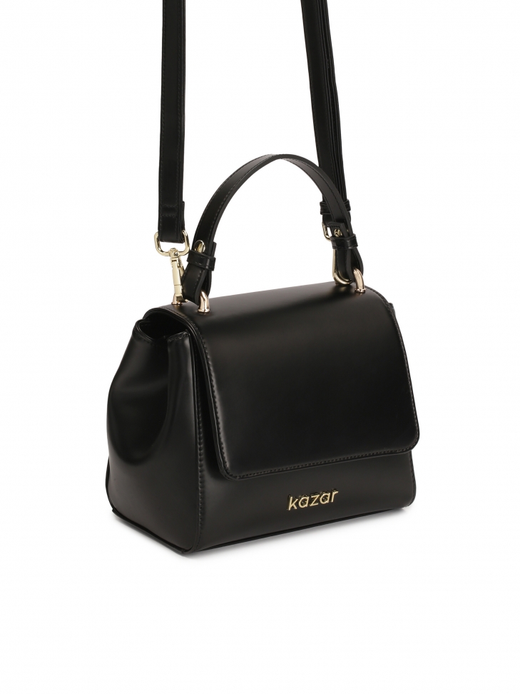 Torebka kuferek z rączką i paskiem