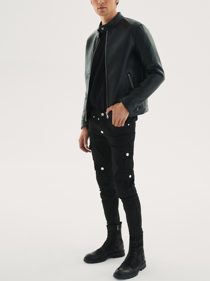 Czarne trzewiki męskie