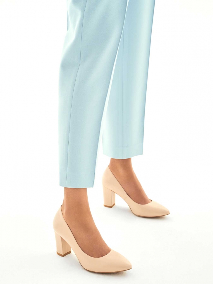 Skórzane czółenka damskie