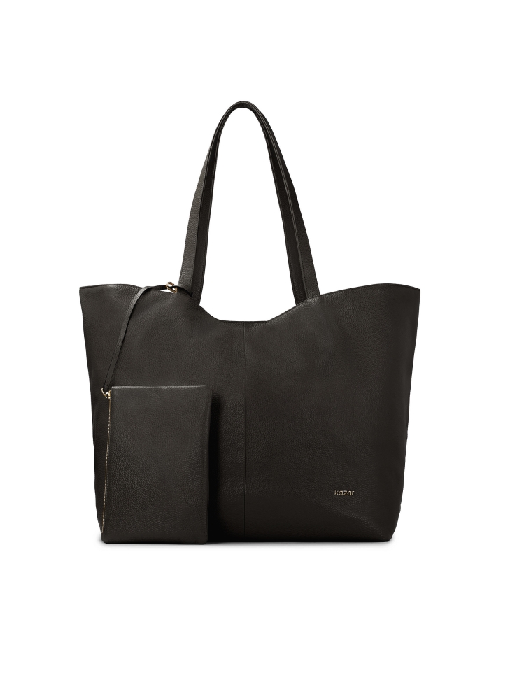 Duża czarna torebka na ramię z odpinaną saszetką