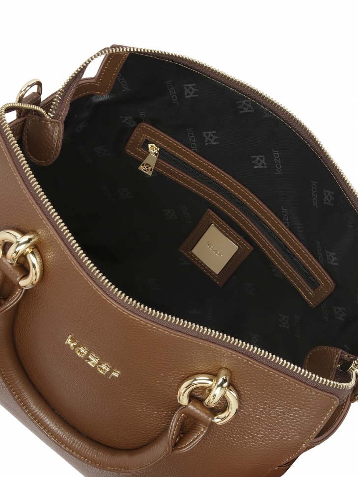 Ciemnobrązowa torebka do ręki i na ramię