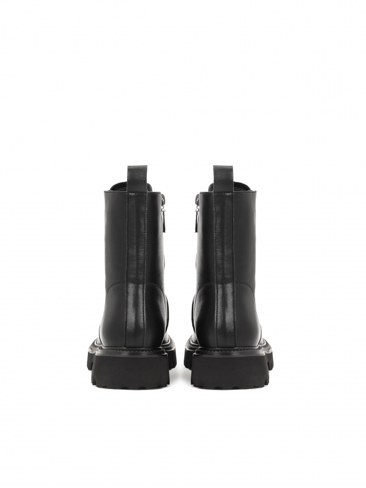 Klasyczne sznurowane trzewiki damskie ze skóry