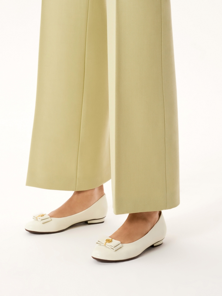 Skórzane baleriny z komfortową wkładką