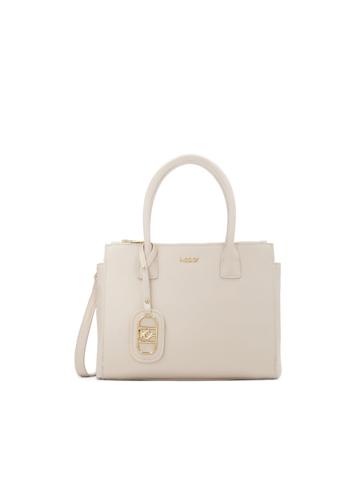 Elegancka skórzana torebka z rączkami