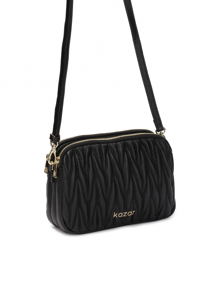 3-komorowa torebka z trójwymiarowym pikowaniem