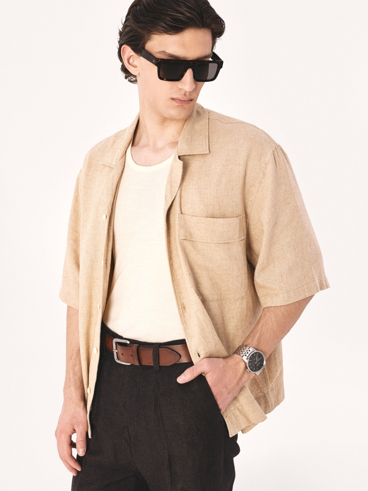 Klasyczny brązowy pasek męski