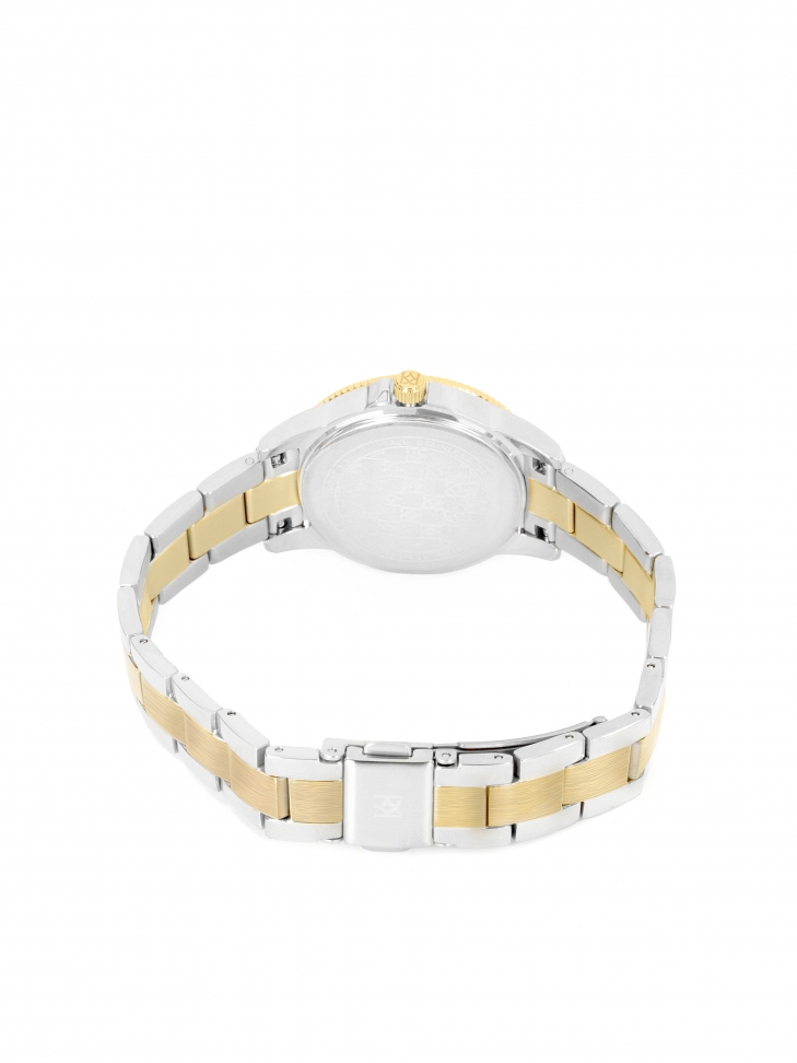 Złoto-srebrny zegarek na bransolecie