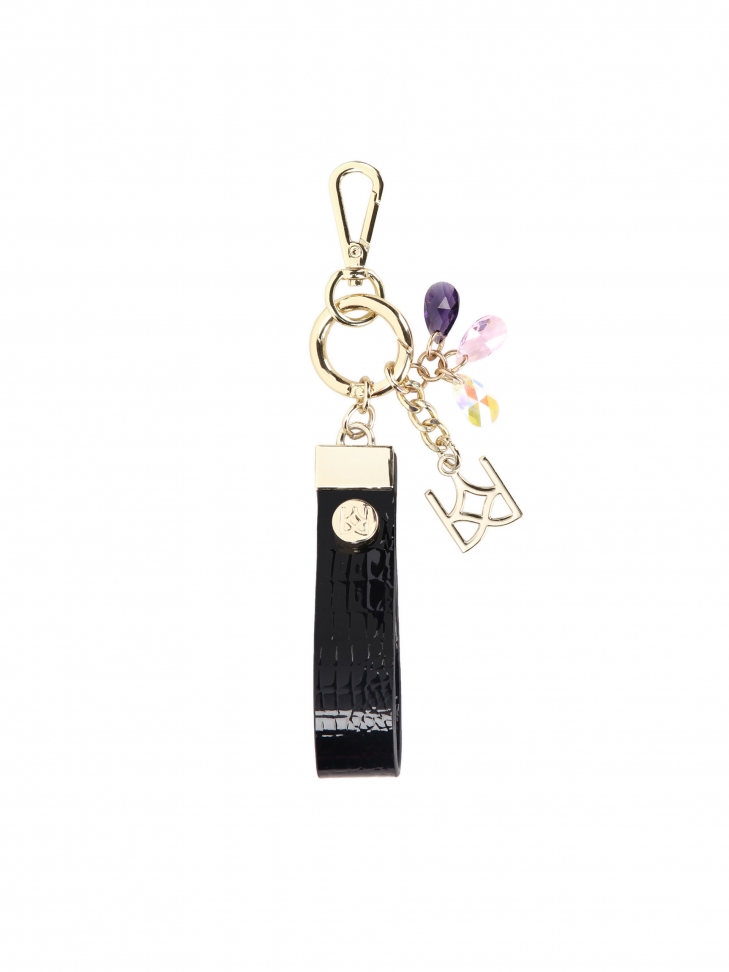 Złoto-czarny brelok damski