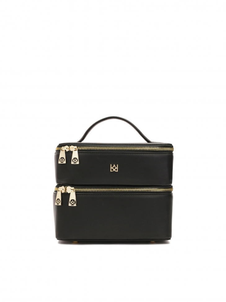 Dwukomorowa kosmetyczka w formie kuferka