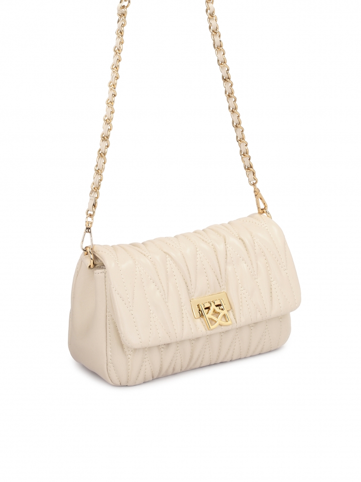 Skórzana torebka z oryginalnym pikowaniem