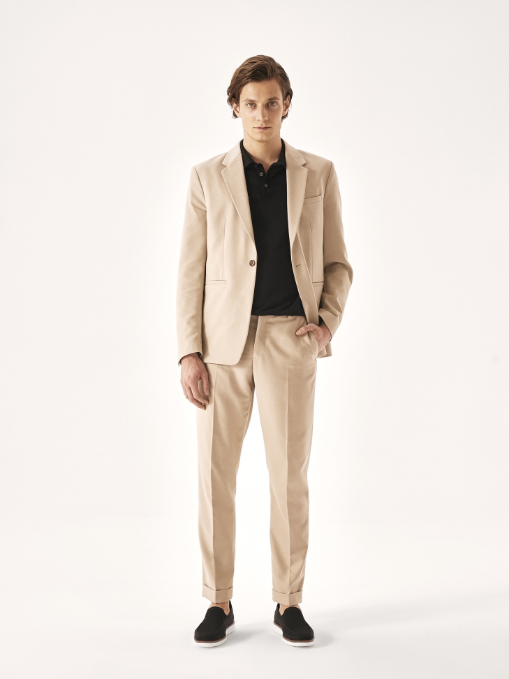 Wsuwane czarne półbuty z elastycznej tkaniny