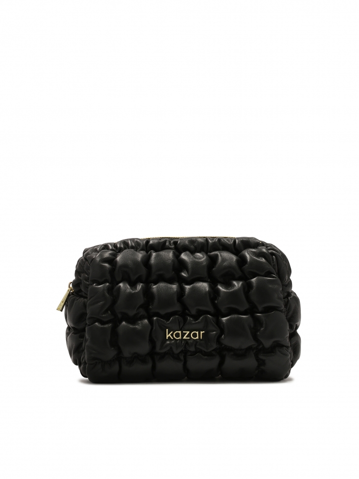 Luksusowa skórzana kosmetyczka w pikowany wzór