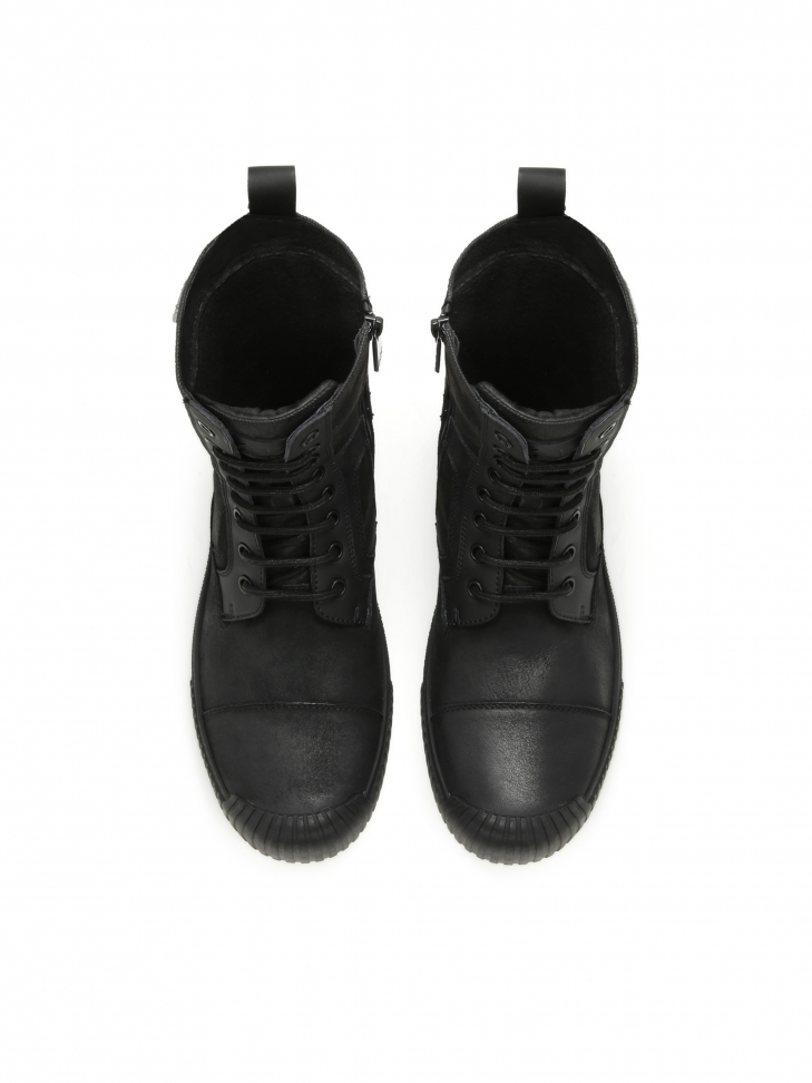 Czarne trzewiki męskie