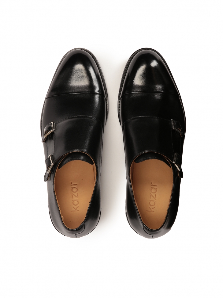 Podwójne monki z gładkiej skóry