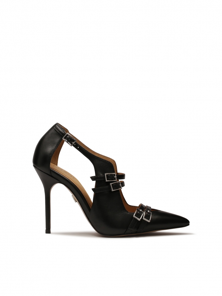 Awangardowe czółenka z półotwartą cholewką