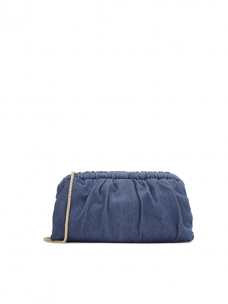Duża torebka pouch bag z tkaniny denim