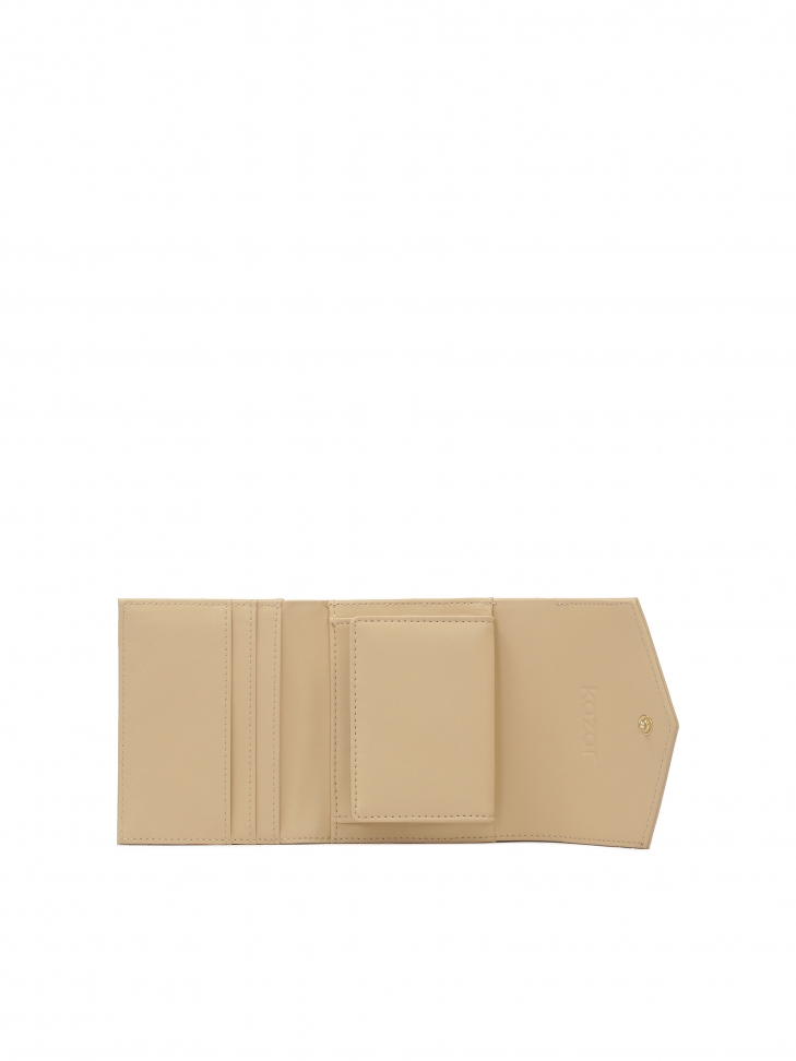 Mały skórzany portfel z dużym monogramem