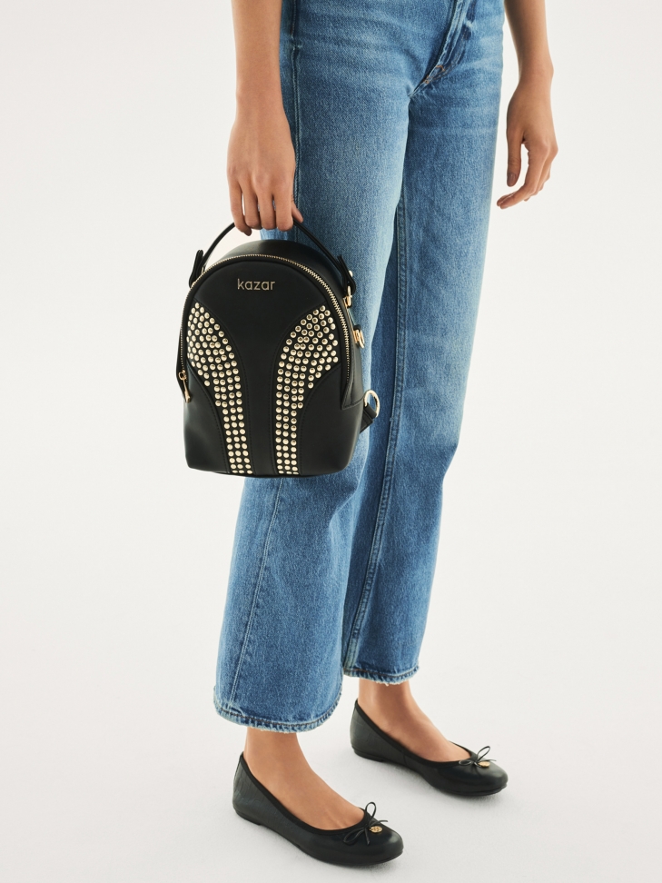 Czarny plecak damski 2w1