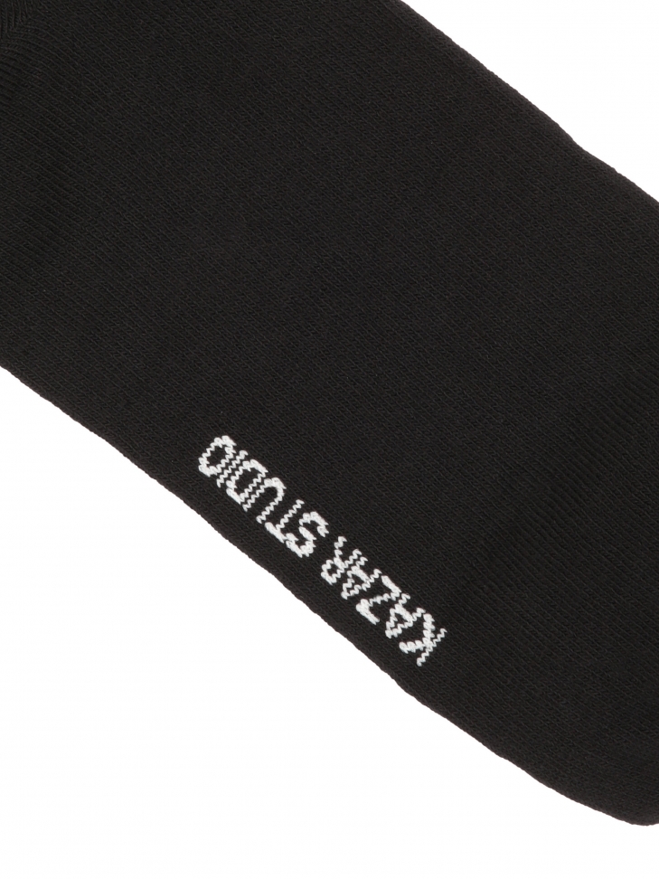 Długie czarne skarpety z bawełny