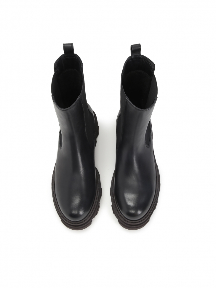 Czarno-brązowe trzewiki damskie