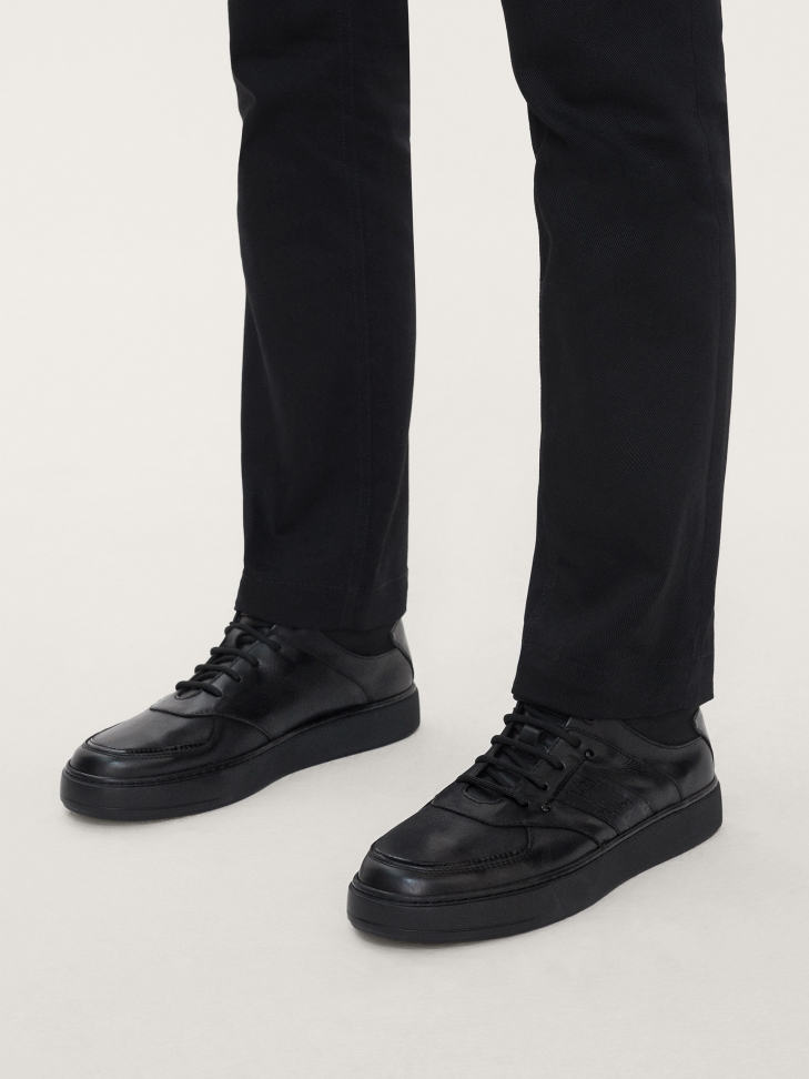 Komfortowe skórzane sneakersy męskie