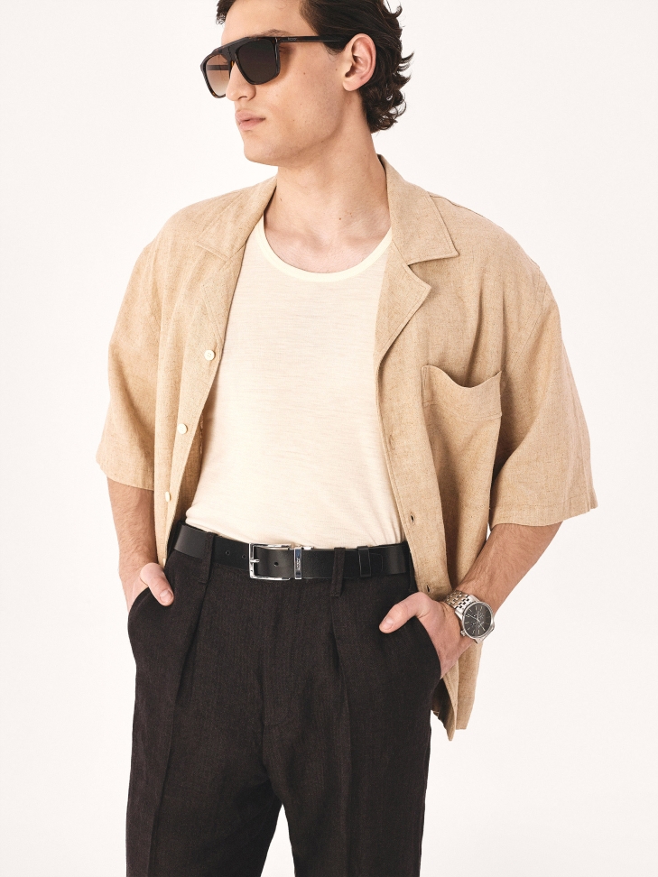 Czarno-brązowy pasek dwustronny