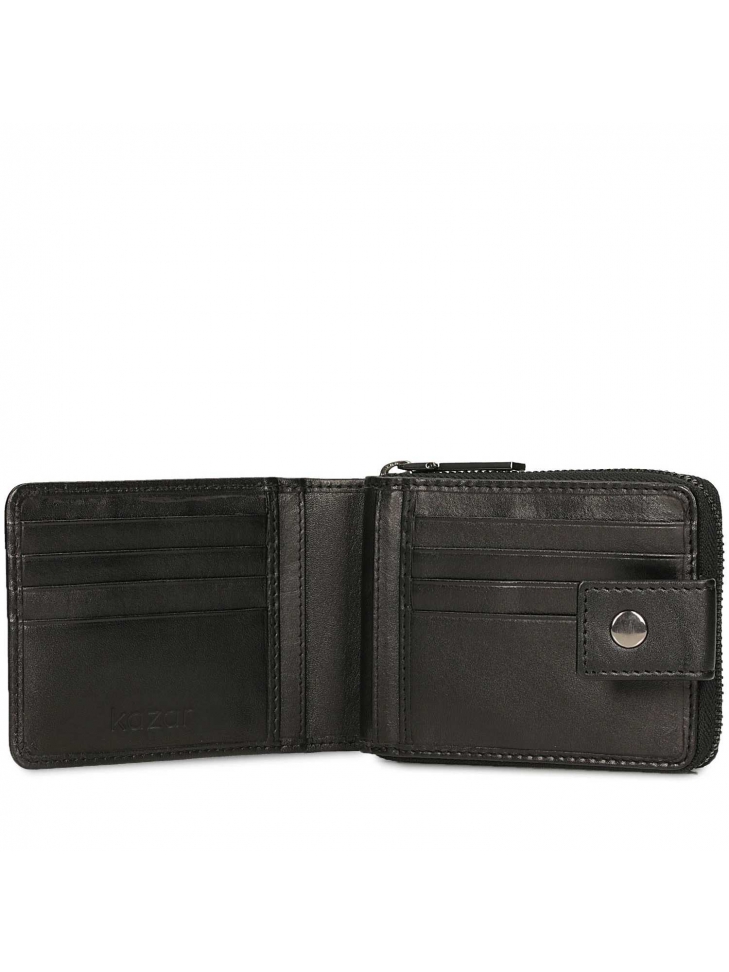 Czarny portfel męski