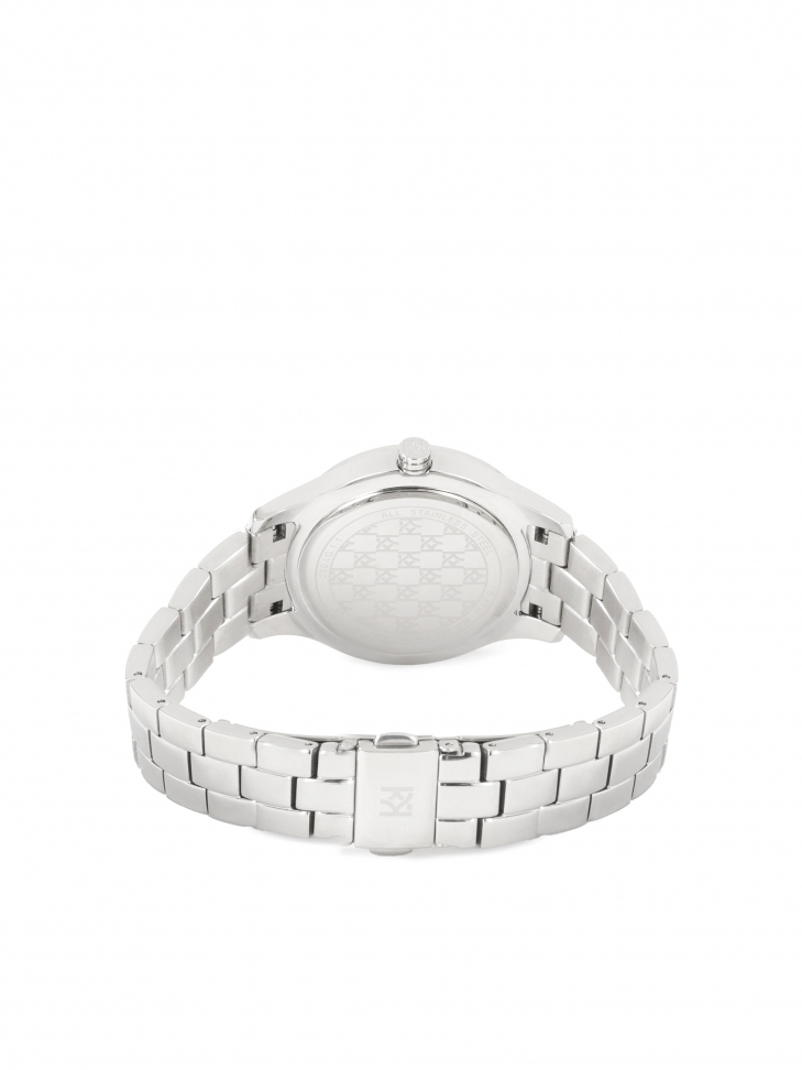 Srebrny zegarek zdobiony yształkami