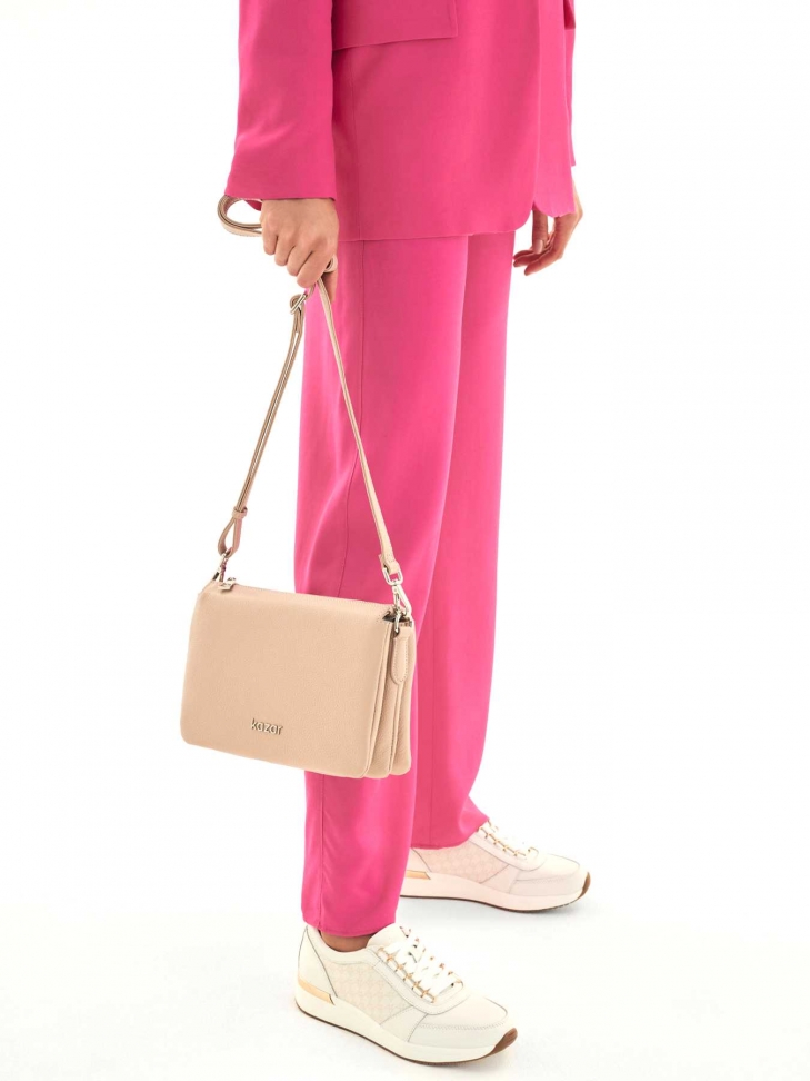 Biało-beżowe sneakersy damskie