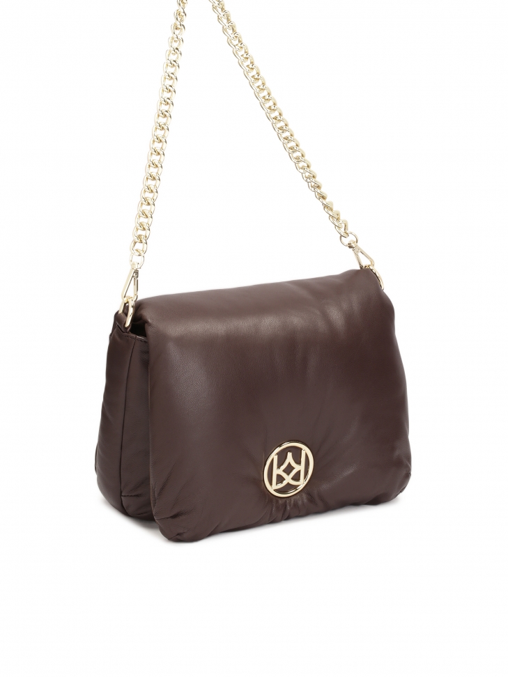 Miękka skórzana torebka na łańcuchu