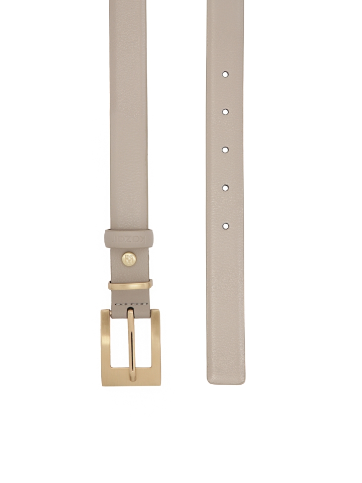 Szary skórzany pasek