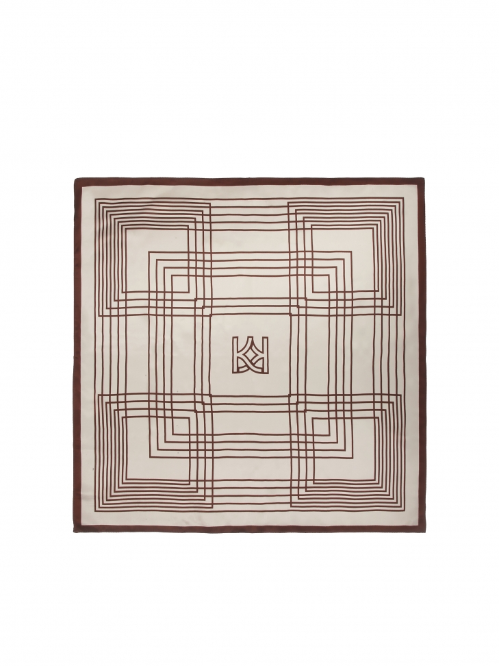 Jedwabna apaszka w geometryczne wzory