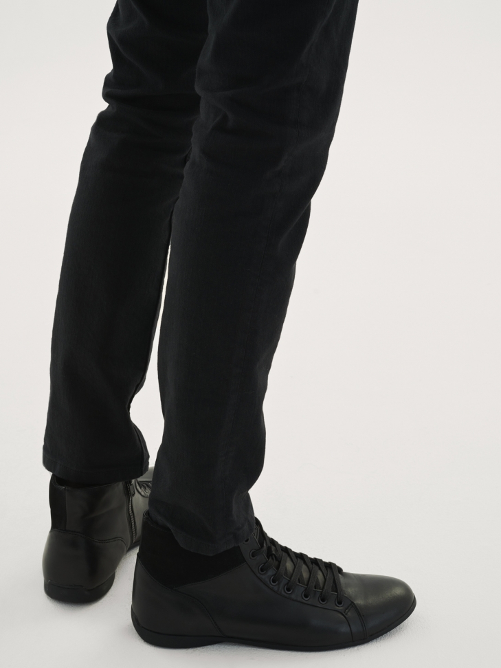 Czarne trzewiki męskie