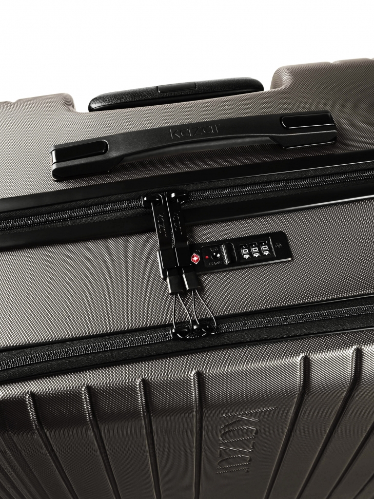 Duża pojemna walizka PC w szarym kolorze