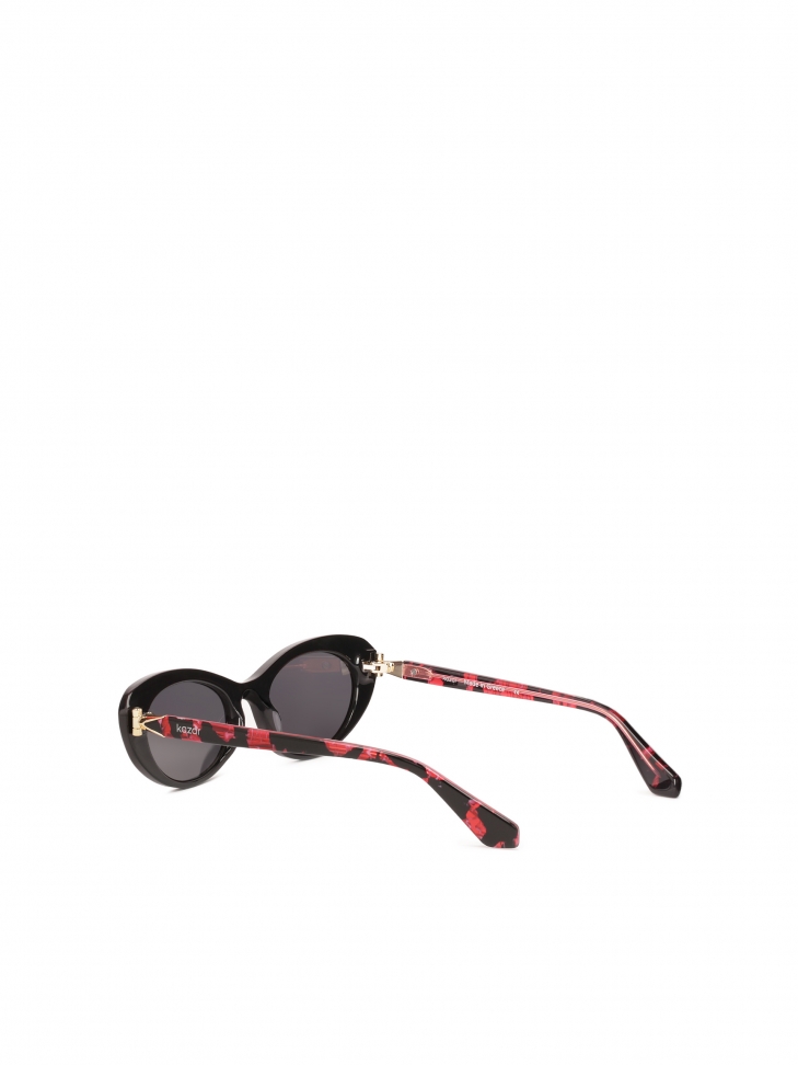 Przeciwsłoneczne okulary damskie z kolorowymi zausznikami