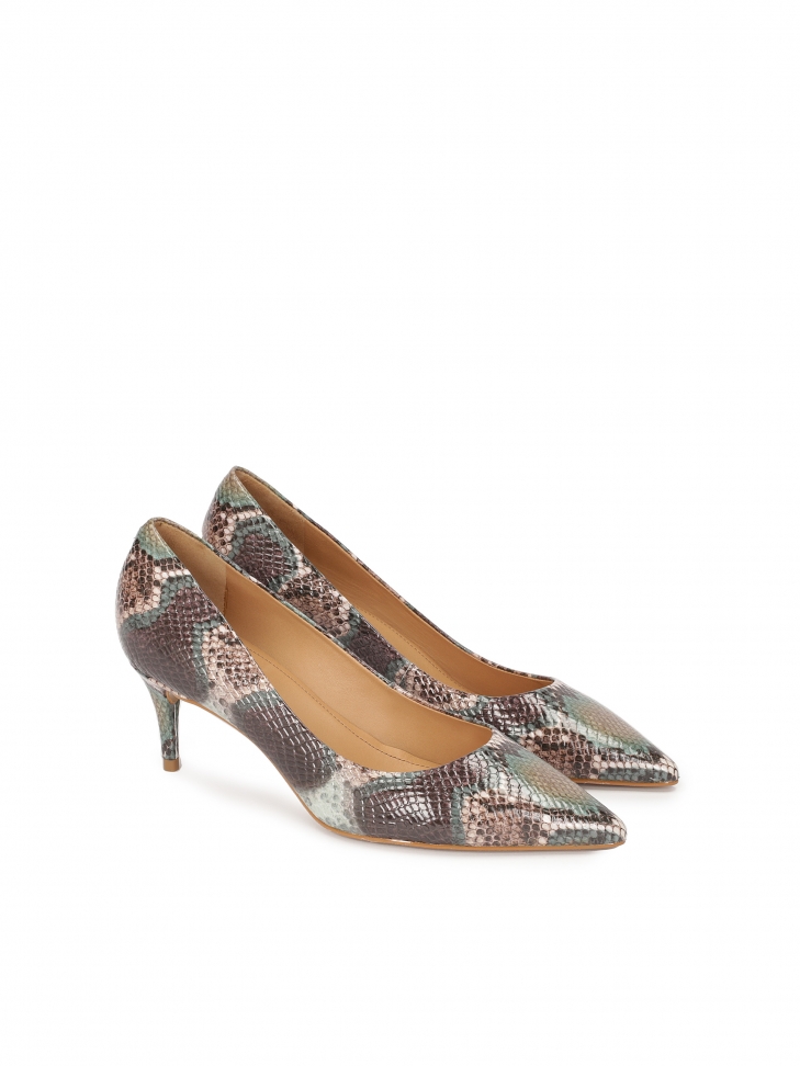 Wzorzyste czółenka w wężowy motyw