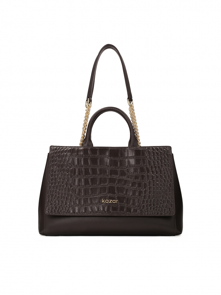 Szykowna torebka w formie kuferka z rączkami