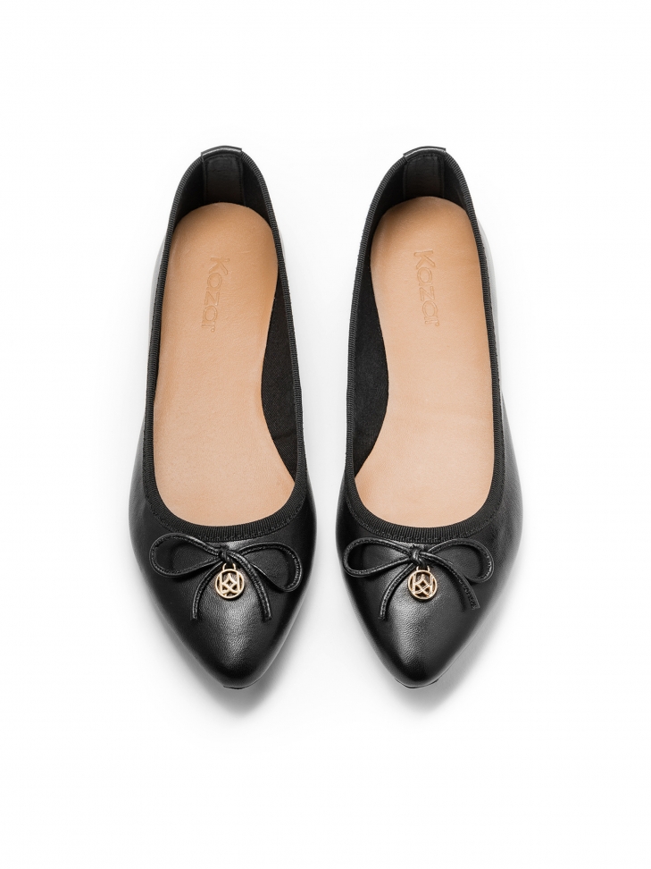 Czarne baleriny damskie