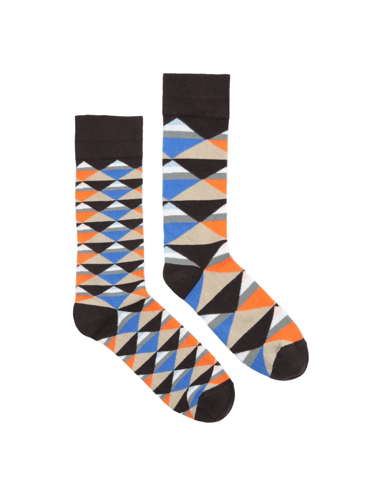 Kolorowe bawełniane skarpety męskie