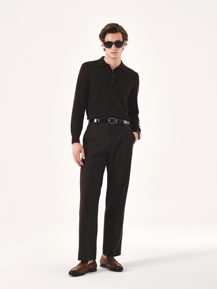 Loafersy z cieniowanej skóry w brązowym kolorze