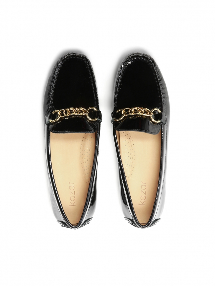 Czarne mokasyny damskie