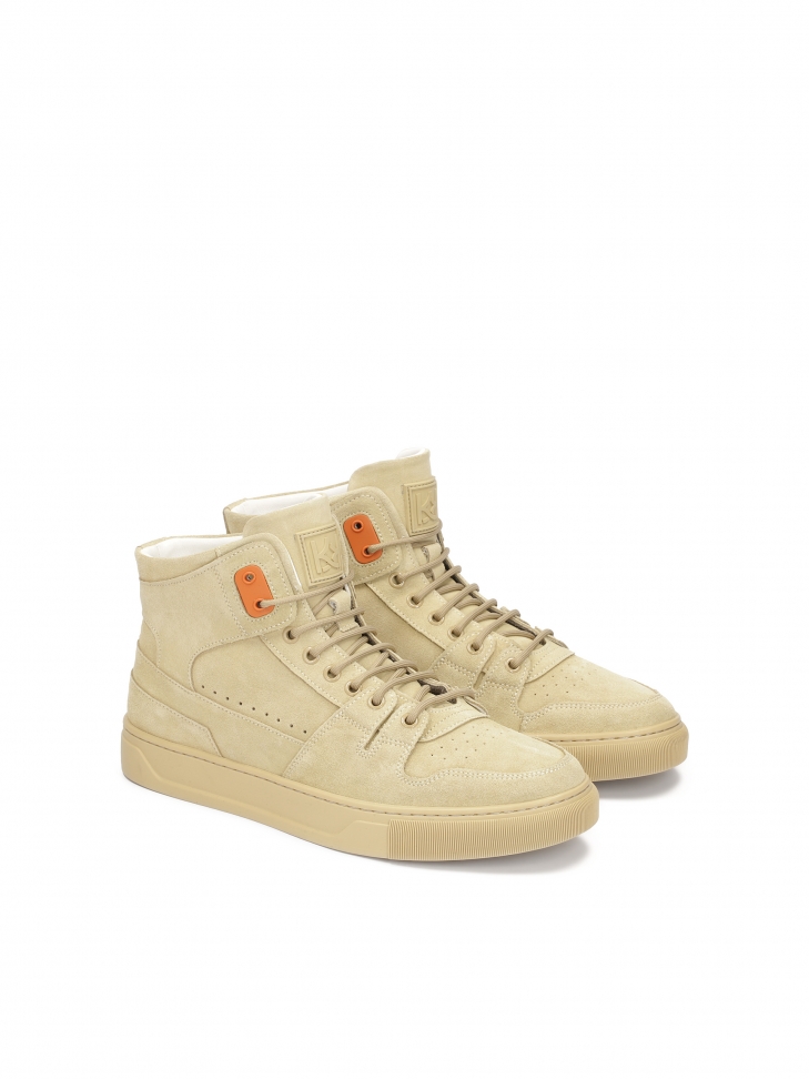 Sneakersy męskie za kostkę z zamszu