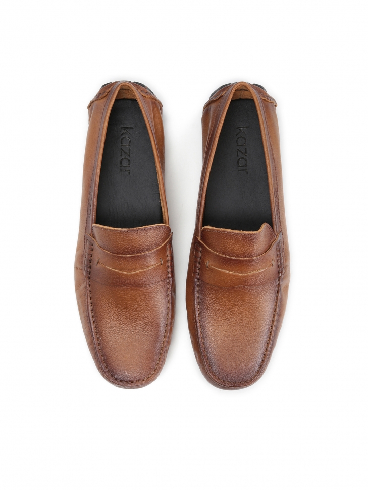 Brązowe mokasyny męskie
