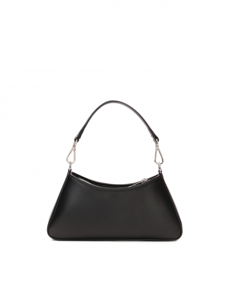 Czarna minimalistyczna torebka skórzana