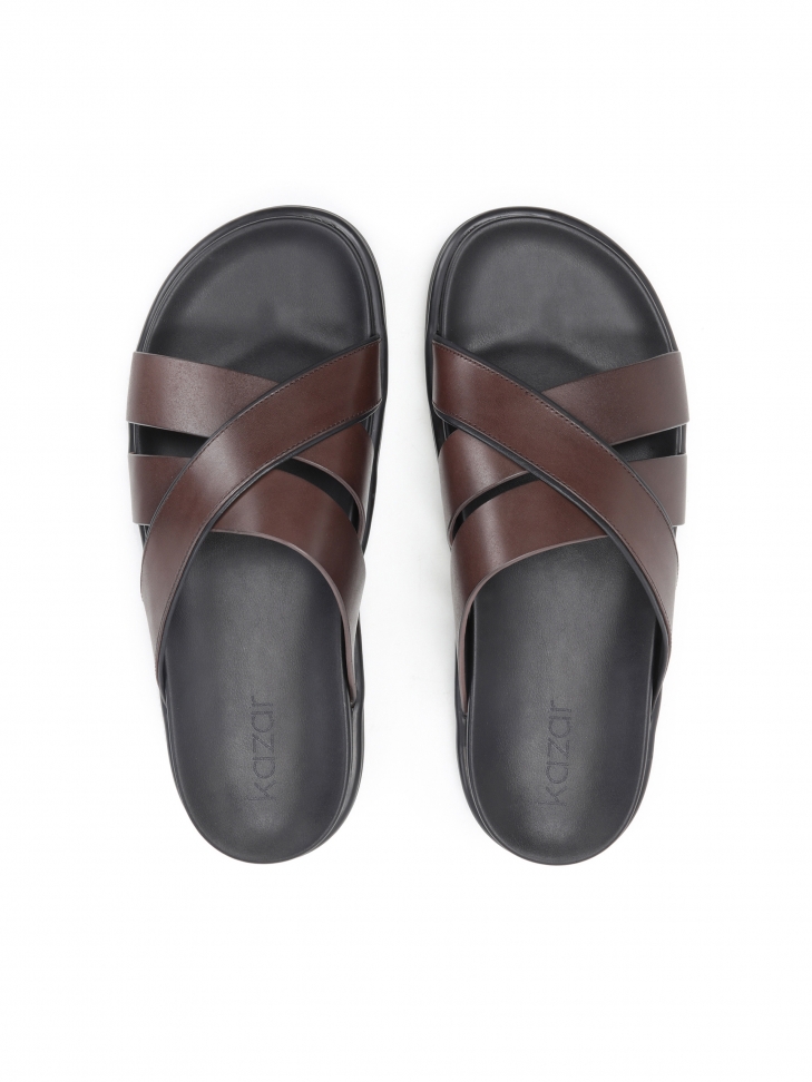 Komfortowe klapki męskie ze skóry