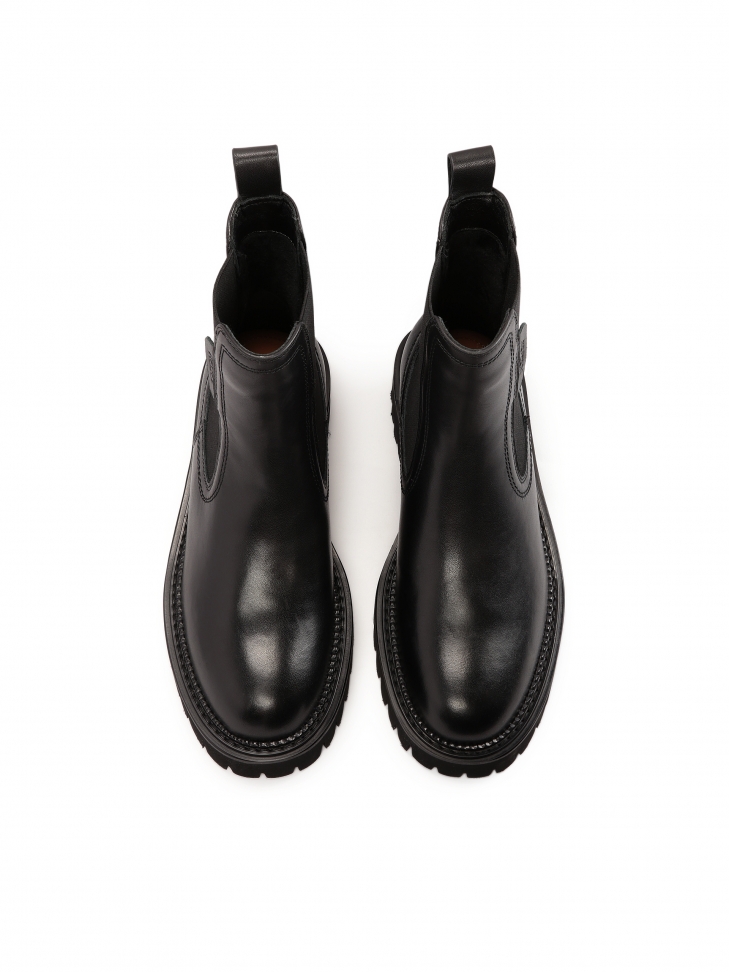 Klasyczne chelsea boots z licowej skóry