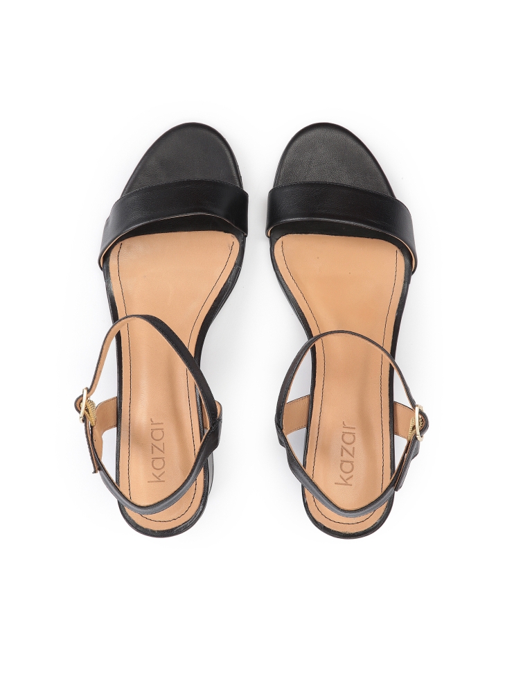 Klasyczne czarne sandały damskie