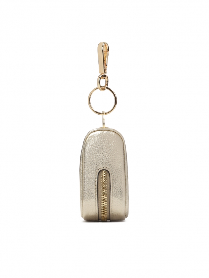 Złote etui na klucze z karabińczykiem